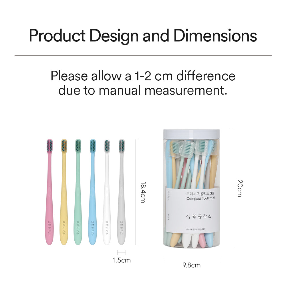 Saengong Ultra Soft Compact-Head Toothbrushes 24 Count