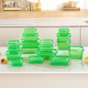 BIGMORE Green Box Fresh Food Container Set, 20 Types / 49 Pieces