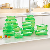 BIGMORE Green Box Fresh Food Container Set, 20 Types / 49 Pieces