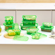 BIGMORE Green Box Fresh Food Container Set, 20 Types / 49 Pieces