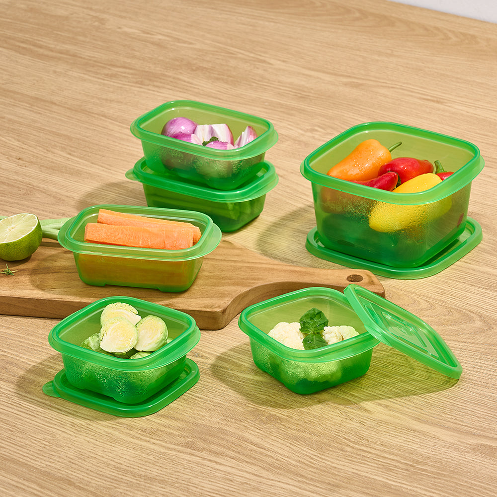 BIGMORE Green Box Fresh Food Container Set, 20 Types / 49 Pieces