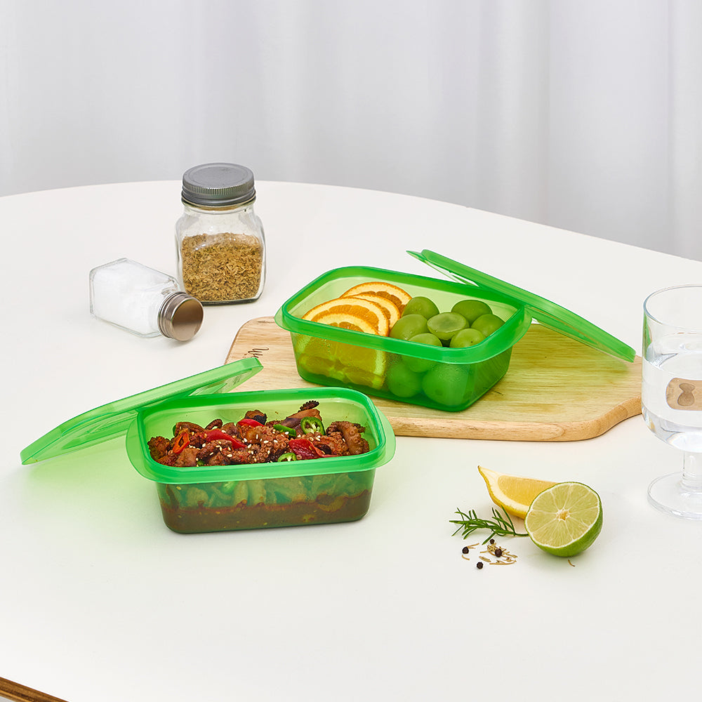 BIGMORE Green Box Fresh Food Container Set, 20 Types / 49 Pieces