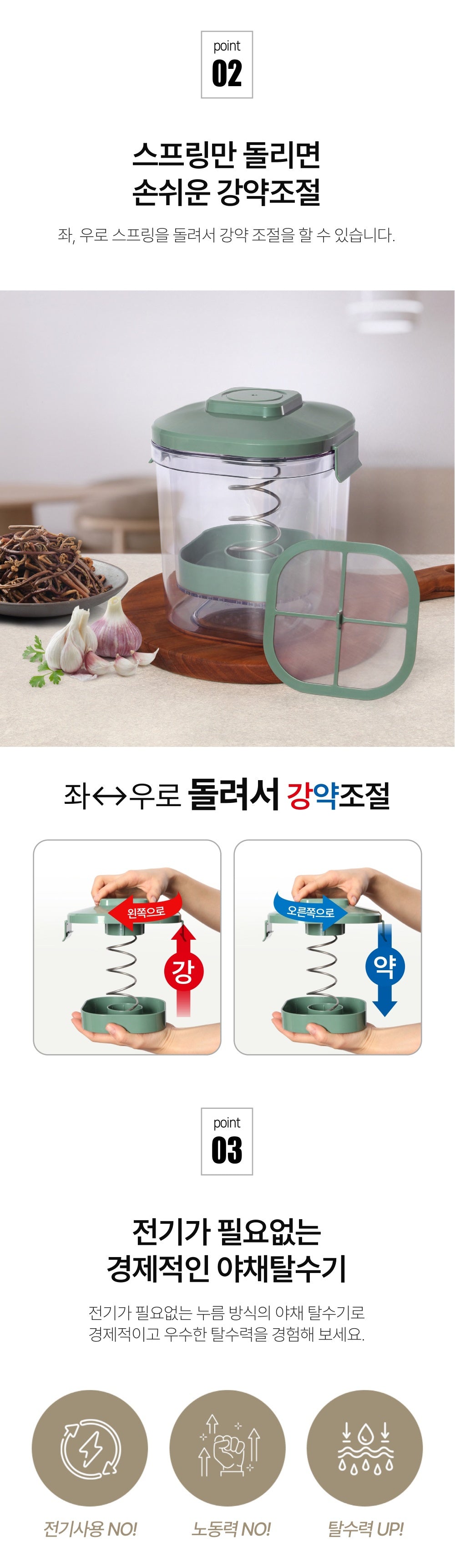 NEO Cookjjayo Large-Capacity Salad Spinner 2.7L