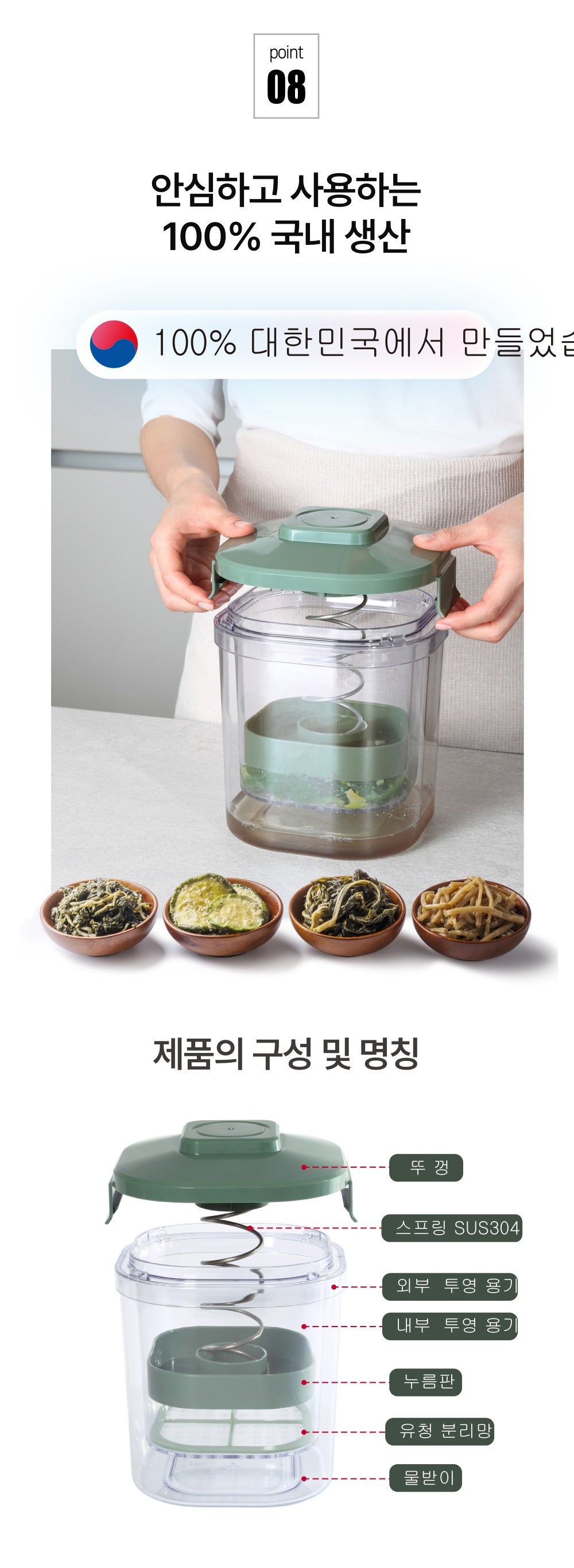 NEO Cookjjayo Large-Capacity Salad Spinner 2.7L